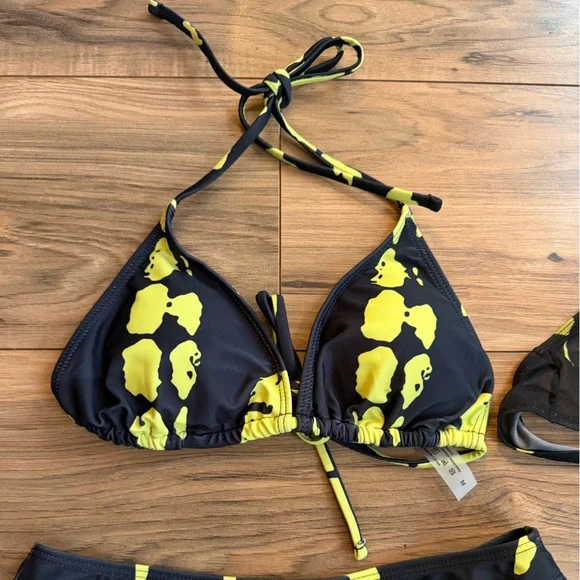 3 Piece NWOT Tropical Vacation Bikini Resort Wear set or Festival wear Y2K MED - Picture 4 of 10